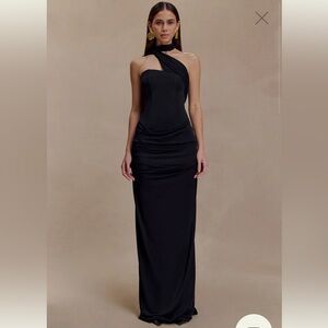 Meshki Black One Shoulder Dress